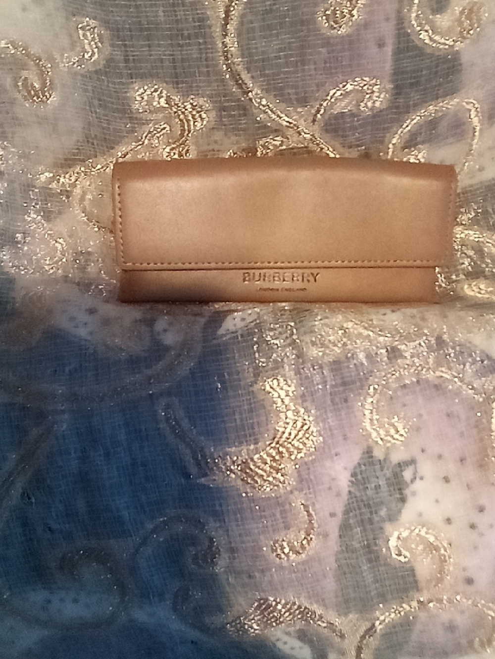 Burberry Brown Leather Eyewear Case